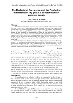 Prevalence of aerobic bacteria in neonatal sepsis and determination