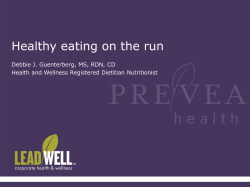 Healthy eating on the run