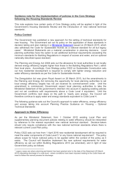 Guidance note for the implementation of policies in