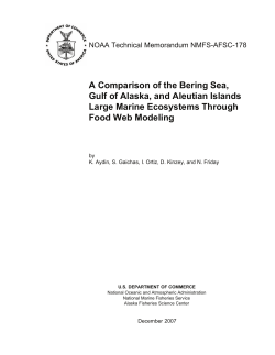 A Comparison of the Bering Sea, Gulf of Alaska, and Aleutian