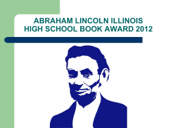 2012 Abraham Lincoln High School Book Award PPT