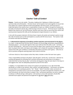 Coaches` Code of Conduct