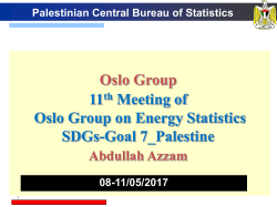 Goal 7 of the SDGs Abdallah Azzam Palestinian Central Bureau of