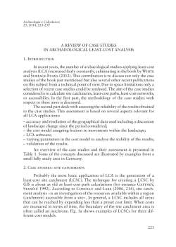 A REVIEW OF CASE STUDIES IN ARCHAEOLOGICAL LEAST