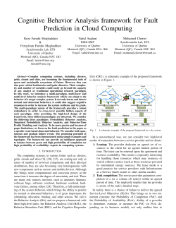 Cognitive Behavior Analysis framework for Fault
