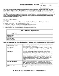 American Revolution Foldable