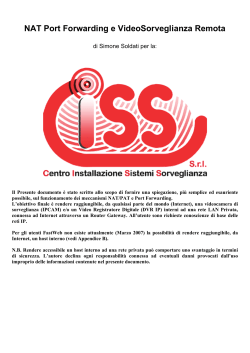 NAT Port Forwarding e VideoSorveglianza Remota