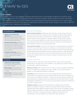 CA Verify&reg; for CICS