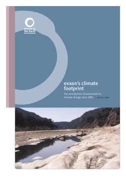 Exxon`s Climate Footprint