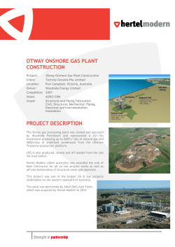 otway onshore gas plant construction project
