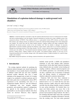 Simulations of explosion-induced damage to underground rock
