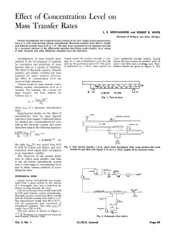 Effect of Concentration Level on Mass Transfer Rates
