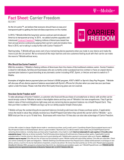Fact Sheet: Carrier Freedom - T