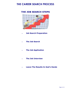 The Career Search Pr.. - North Coast Calvary Chapel