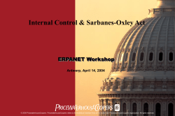 404 &ldquo;Internal controls for financial reporting&rdquo; - 906