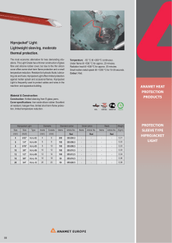 PROTECTION SLEEVE TYPE HIPROJACKET LIGHT ANAMET