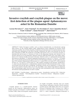 Invasive crayfish and crayfish plague on the move: first detection of