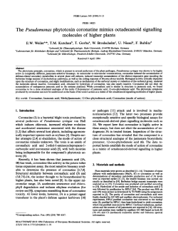 The Pseudomonas phytotoxin coronatine mimics octadecanoid