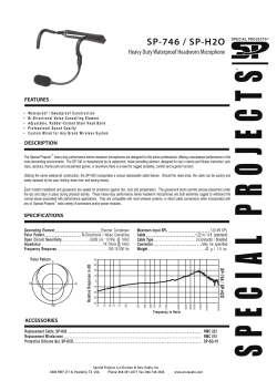 SP-746 / SP-H2O - Performance Audio