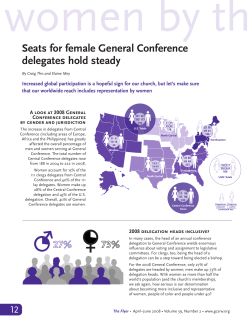 Seats for female general Conference delegates hold steady