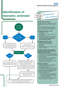 Identification of neonates: antenatal