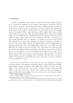 1. Introduction A liability rule typically decides whether and how