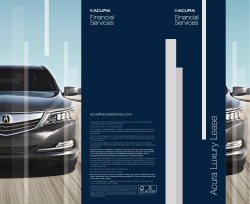 Acura Luxury Lease - Acura Financial Services