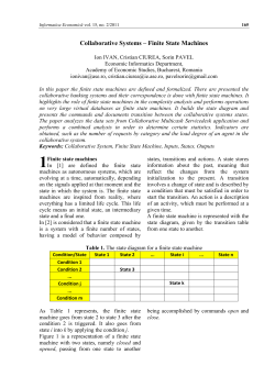 Collaborative Systems &ndash; Finite State Machines