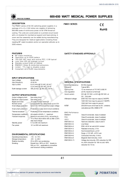 600-650 WATT MEDICAL POWER SUPPLIES 41
