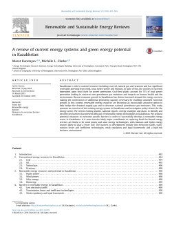 A review of current energy systems and green energy potential in