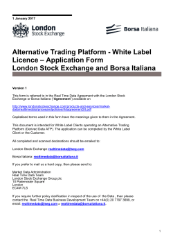 ATP Application Form - London Stock Exchange