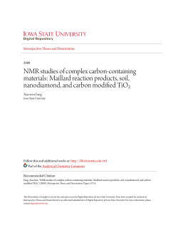 NMR studies of complex carbon-containing materials