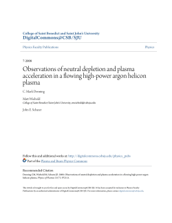 Observations of neutral depletion and plasma acceleration in a