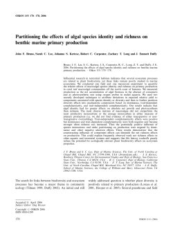 Partitioning the effects of algal species identity and richness on