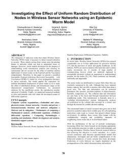 Investigating the Effect of Uniform Random Distribution of Nodes in