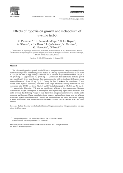 Effects of hypoxia on growth and metabolism of juvenile turbot