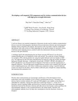 Developing a soft magnetic P/M component used in wireless
