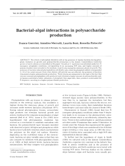 Bacterial-algal interactions in polysaccharide