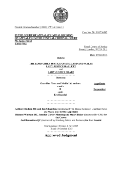 Court of Appeal Judgment Template