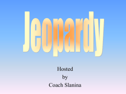 Jeopardy - Fort Bend ISD