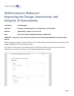 The quiz can be presented as a navigable web site