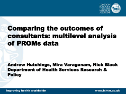 Comparing the outcomes of consultants multilevel analysis of PROMs