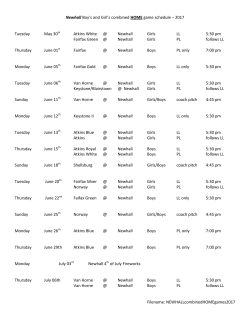 Newhall Boy`s and Girl`s combined HOME game