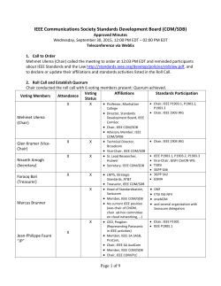 CSDB Minutes - Standards Development Board