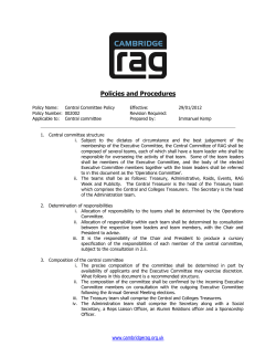Policies and Procedures