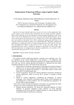 Enhancement of Spectrum Efficacy using Cognitive Radio