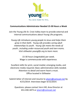 Communications Administrator Job - Young Life in the St. Croix Valley