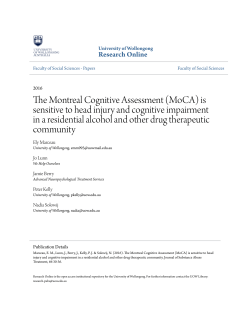 The Montreal Cognitive Assessment (MoCA) is