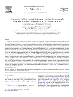Changes in fuelbed characteristics and resulting fire