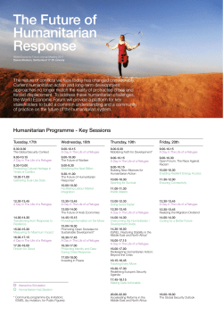 The Future of Humanitarian Response - WEForum